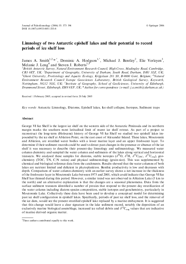 Limnology topics image