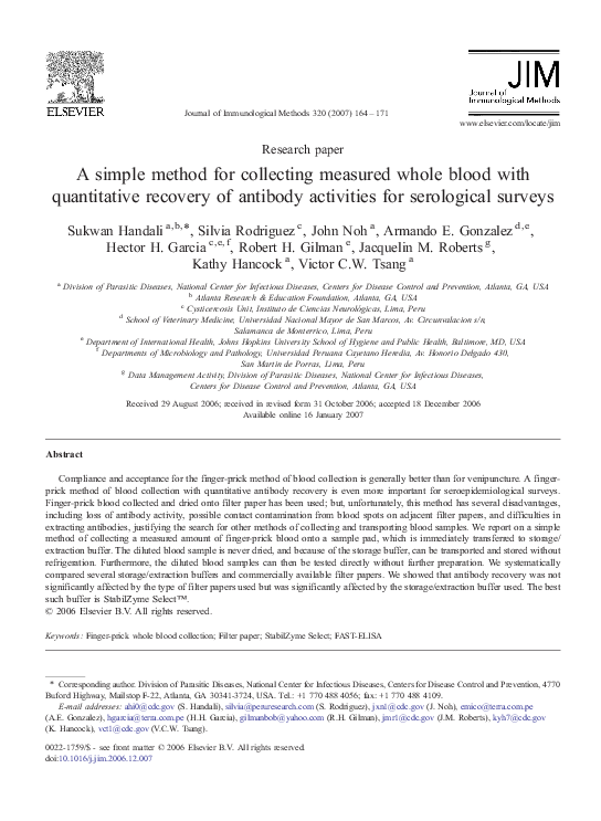 (PDF) A simple method for collecting measured whole blood with ...