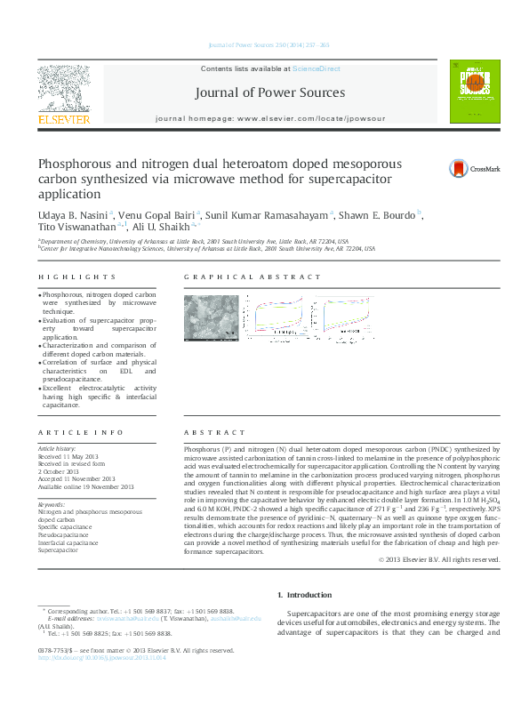 (PDF) Phosphorous and nitrogen dual heteroatom doped mesoporous carbon ...