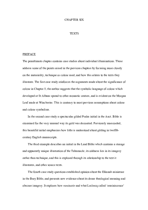 Chapter Six: TEXTS