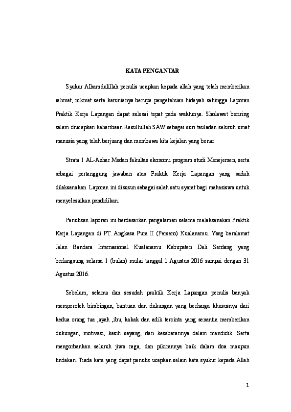Contoh Laporan Ojt Di Bandara Gapura Nusagates Contoh Laporan Ojt Di Bandara Gapura Nusagates