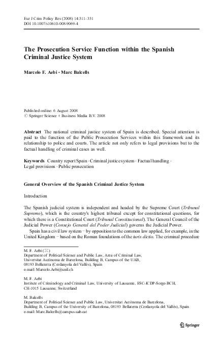 Explain the relationship of the prosecution system to the criminal justice system image