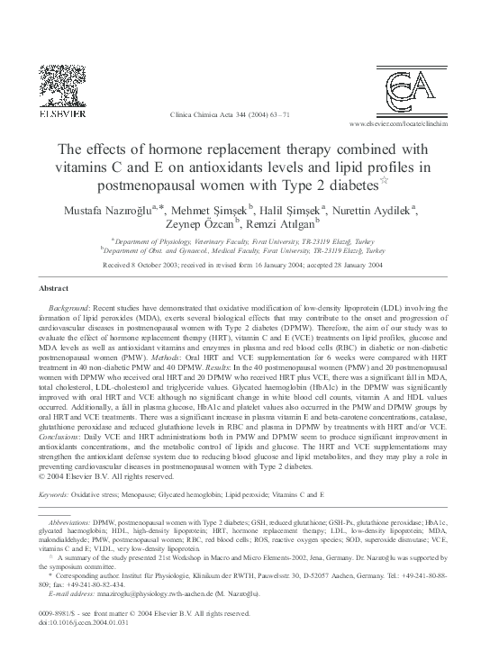 (PDF) The effects of hormone replacement therapy combined with vitamins ...