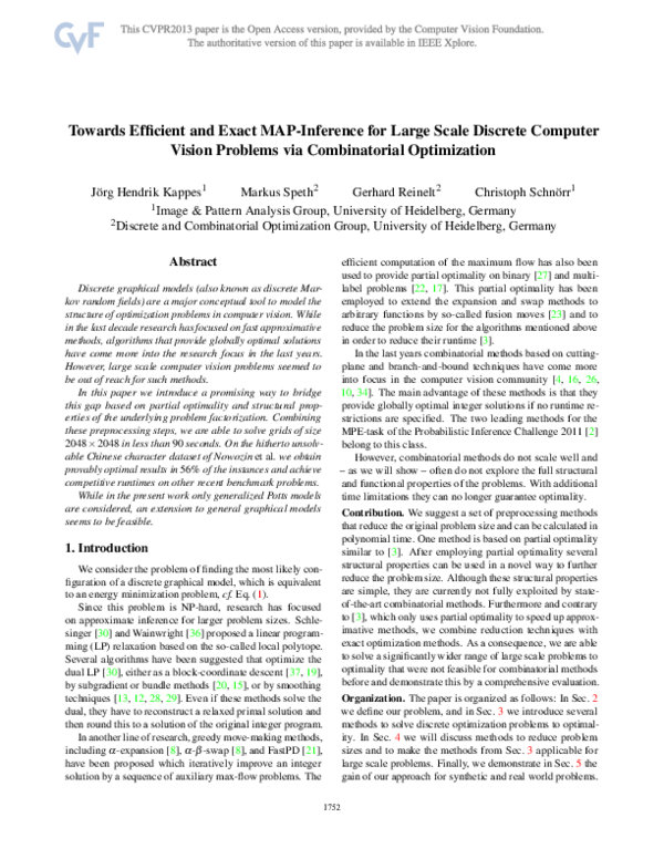 (PDF) Towards Efficient and Exact MAP-Inference for Large Scale ...