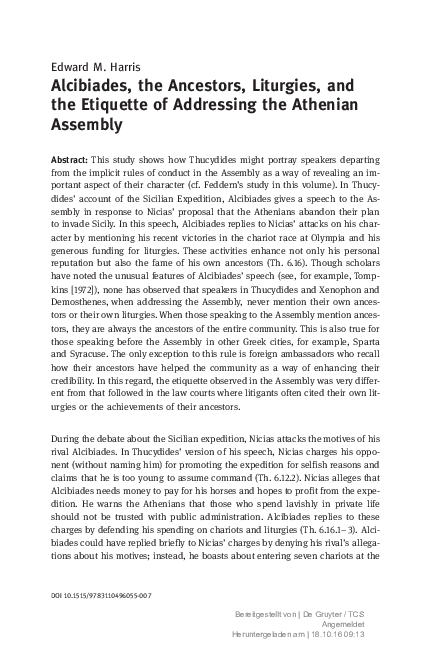 What was alcibiades accused of image