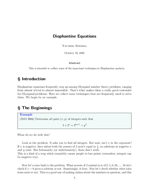 How to solve diophantine equation image