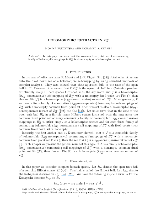 (PDF) Holomorphic retracts in