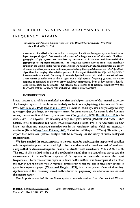 (PDF) A method of nonlinear analysis in the frequency domain