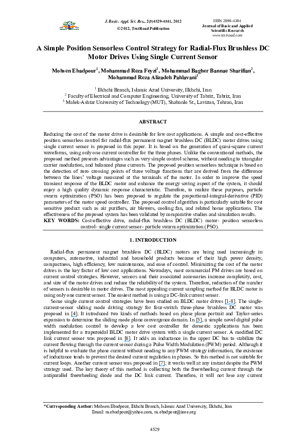 (PDF) A Simple Position Sensorless Control Strategy for Radial-Flux ...