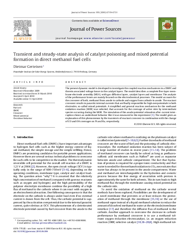 (PDF) Transient and steadystate analysis of catalyst poisoning and
