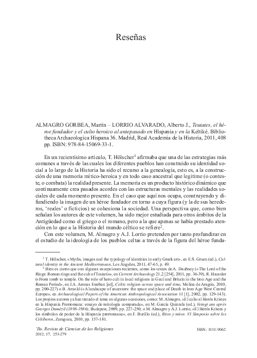 (PDF) Almagro Gorbea, Martín Lorrio Alvarado, Alberto J., 