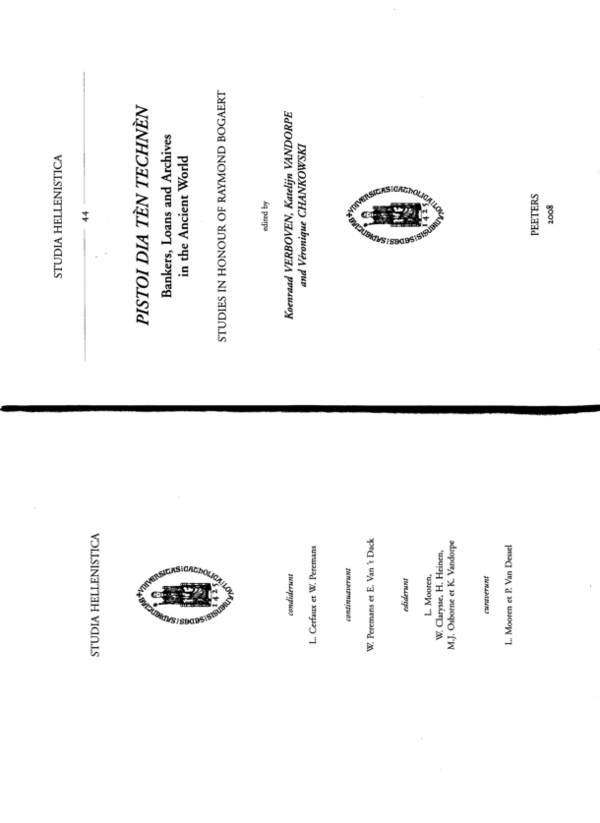 ‘Egyptian Bankers and Bank Receipts in Hellenistic and Early Roman ...