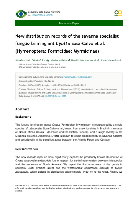 (PDF) New distribution records of the savanna specialist fungus-farming ...