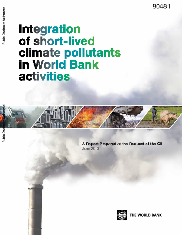 (PDF) Integration of shortlived climate pollutants in World Bank