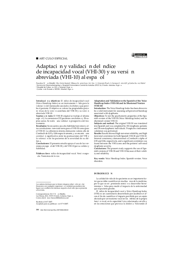 (PDF) VHI-10 ARTICULO