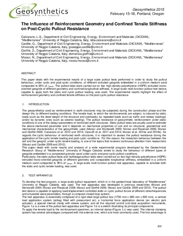 (PDF) THE INFLUENCE OF REINFORCEMENT GEOMETRY AND CONFINED TENSILE ...