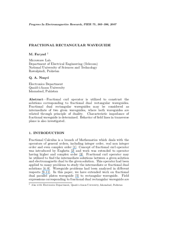 (PDF) Fractional Rectangular Cavity Resonator Qaisar Naqvi Academia.edu