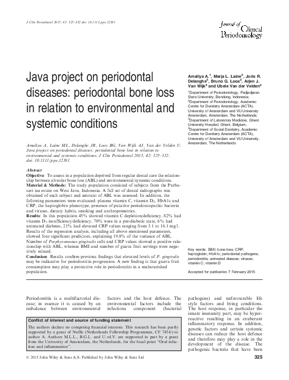 Periodontal disease dissertation image