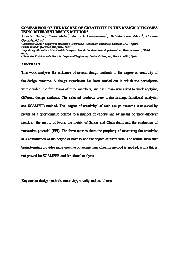 (PDF) Comparison of the degree of creativity in the design outcomes ...