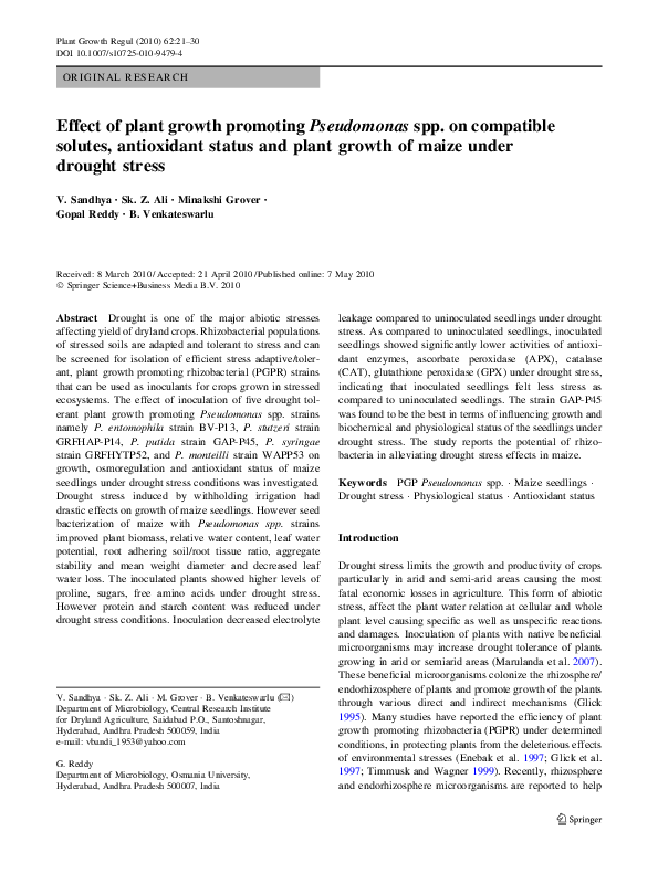 (PDF) Effect of plant growth promoting Pseudomonas spp. on compatible ...