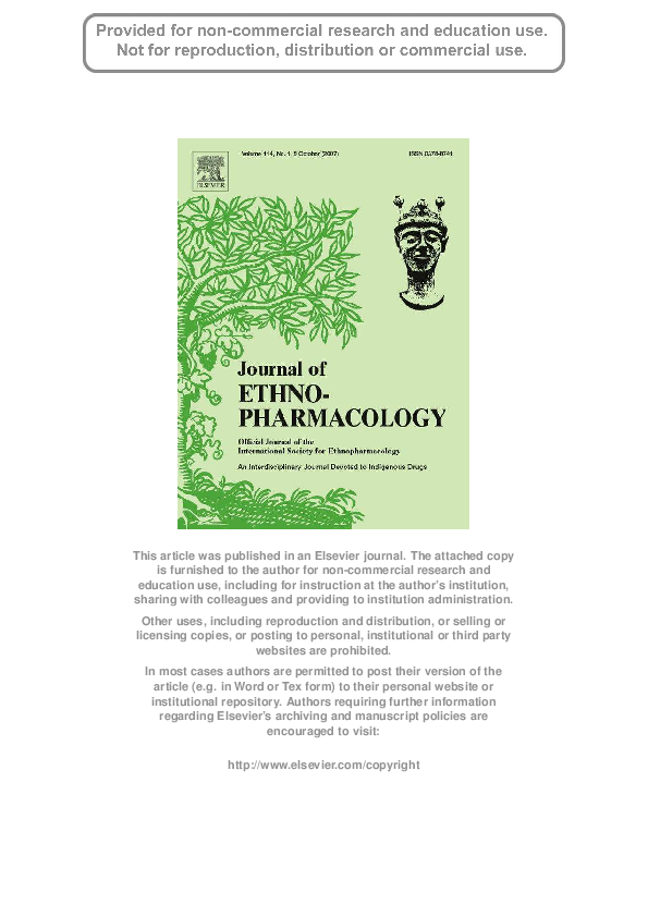 (PDF) Ethnobotanical survey and antibacterial activity of some plants