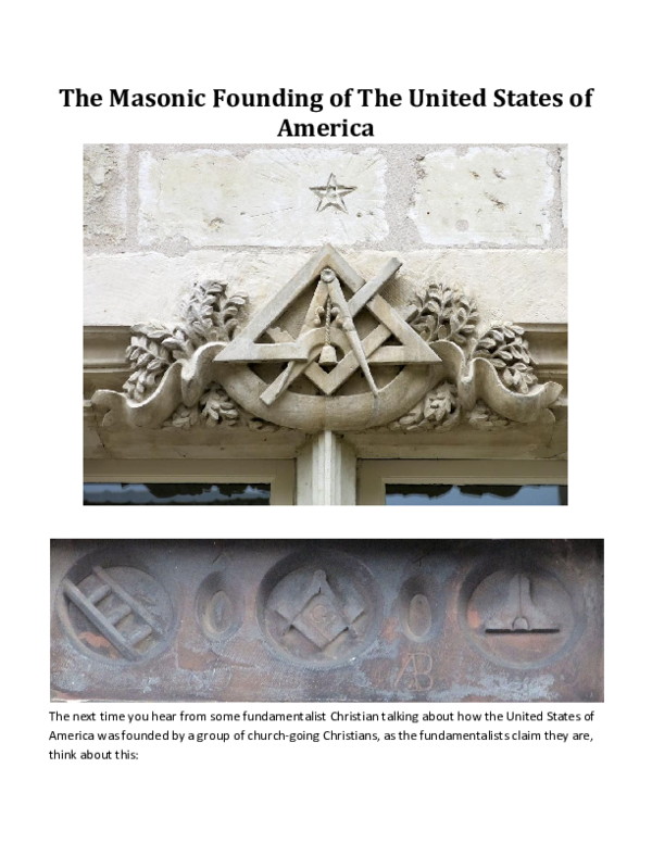Pdf The Masonic Founding Of The United States Of America Time