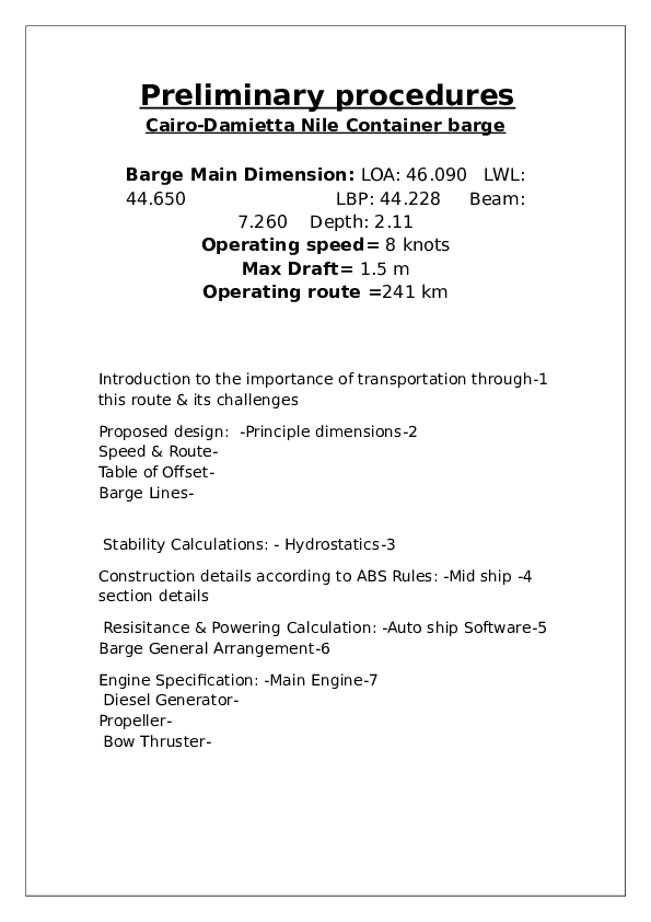 (DOC) Preliminary procedures