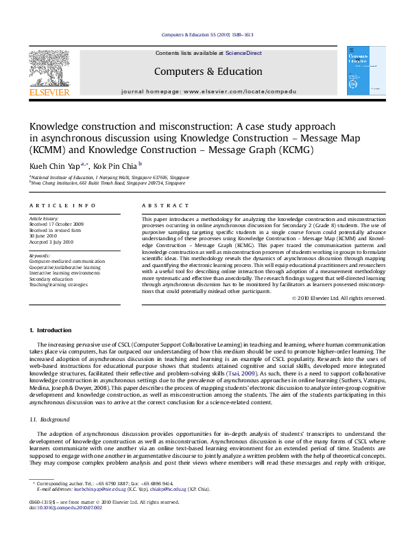 (PDF) Knowledge construction and misconstruction: A case study approach ...