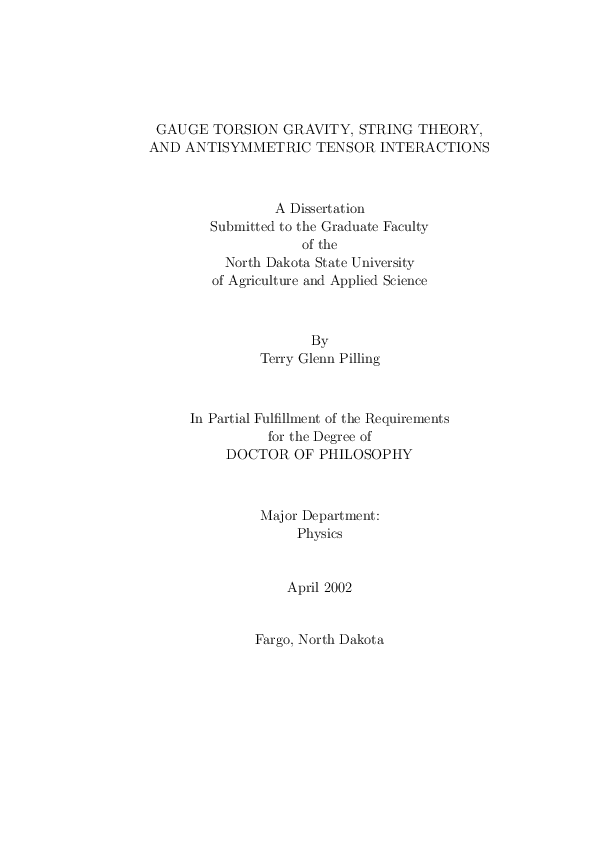 String theory dissertation picture