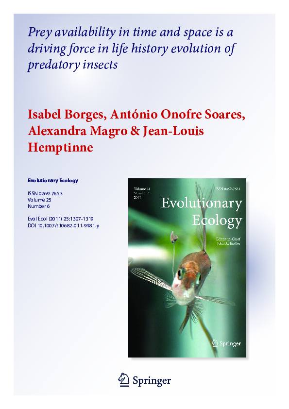 (PDF) Prey availability in time and space is a driving force in life ...