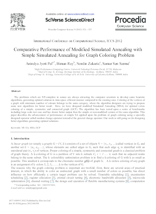 (PDF) Comparative Performance of Modified Simulated Annealing with ...