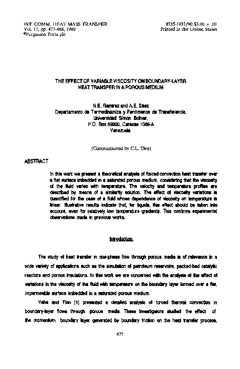 (PDF) The effect of variable viscosity on boundary-layer heat transfer ...