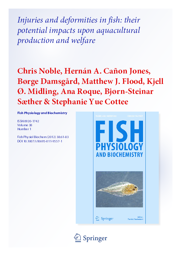 (PDF) Injuries and deformities in fish: their potential impacts upon ...