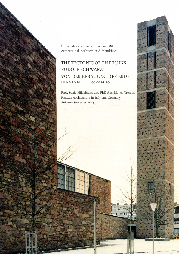 PDF) The Tectonic of the Ruins: Rudolf Schwarz' 