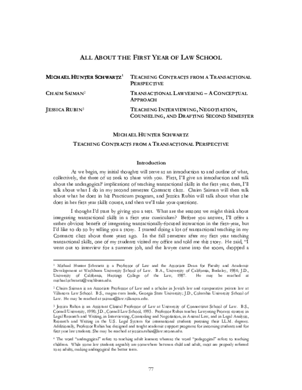  pdf all about the first year of law school chaim saiman academia edu
