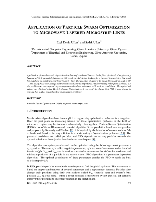 (PDF) Application of particle swarm optimization to transportation ...