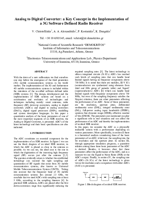 (PDF) Analog to Digital Converter a Key Concept in the Implementation