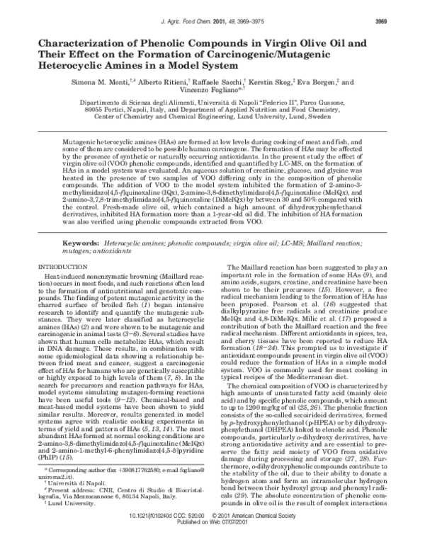 (PDF) Antioxidant activity of virgin olive oil phenolic compounds in a micellar system Monica