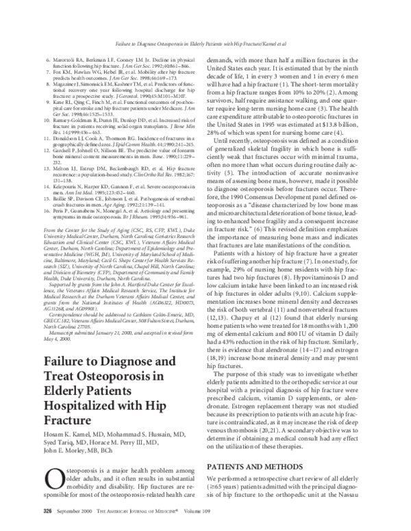 (PDF) Failure to diagnose and treat osteoporosis in elderly patients ...
