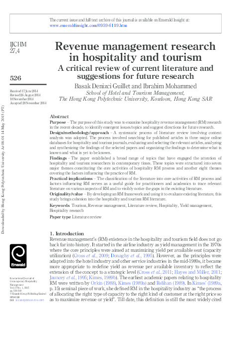 Revenue management journals image