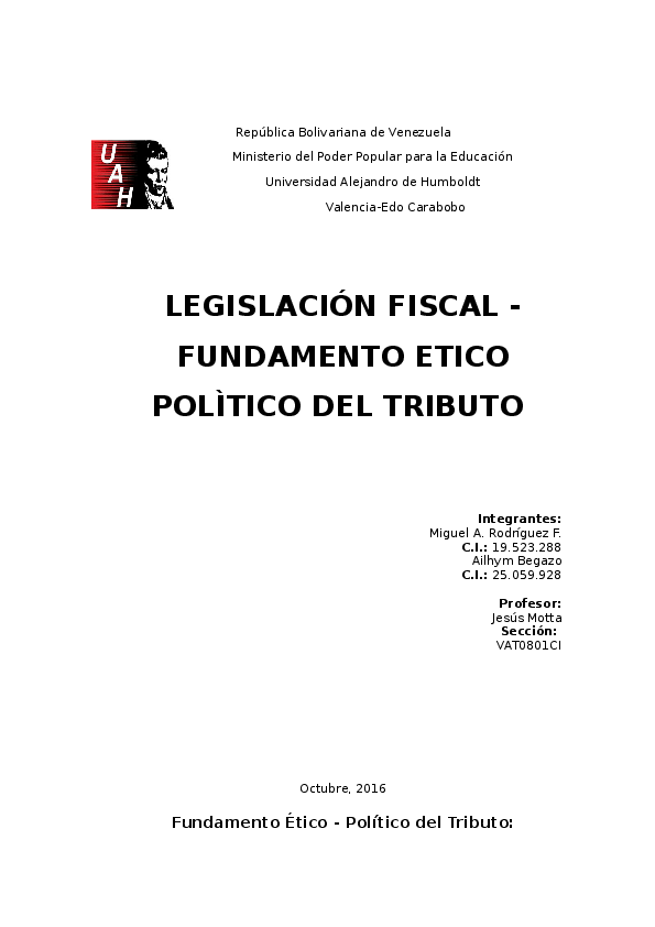 (DOC) Fundamento Etico Politico del Tributo