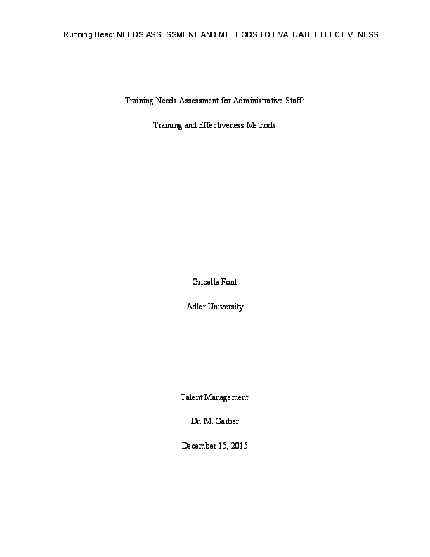 TRAINING NEEDS FOR ADMINISTRATIVE OFFICER visual data 3