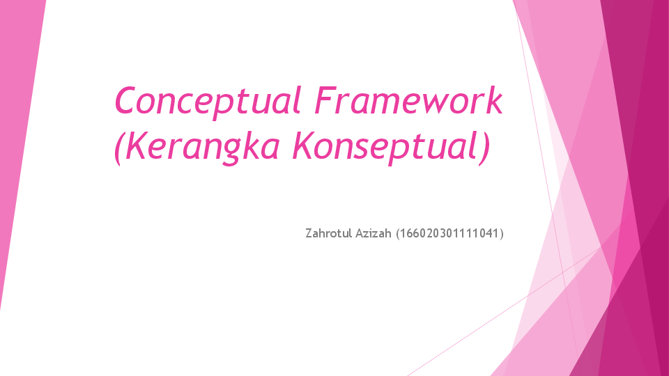 Kerangka Konseptual Pelaporan Keuangan Iai Seputar Laporan