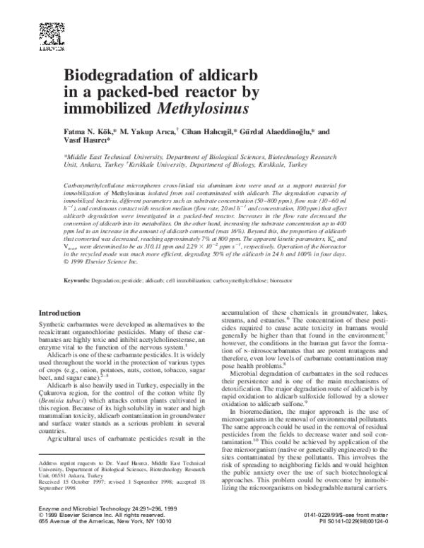 Research paper aldicarb picture