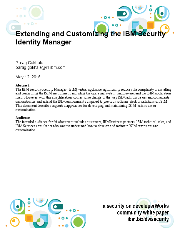 (PDF) Extending and Customizing the IBM Security Identity Manager