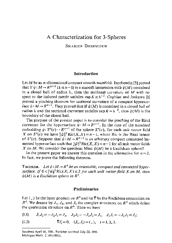  pdf a characterization for 3 spheres