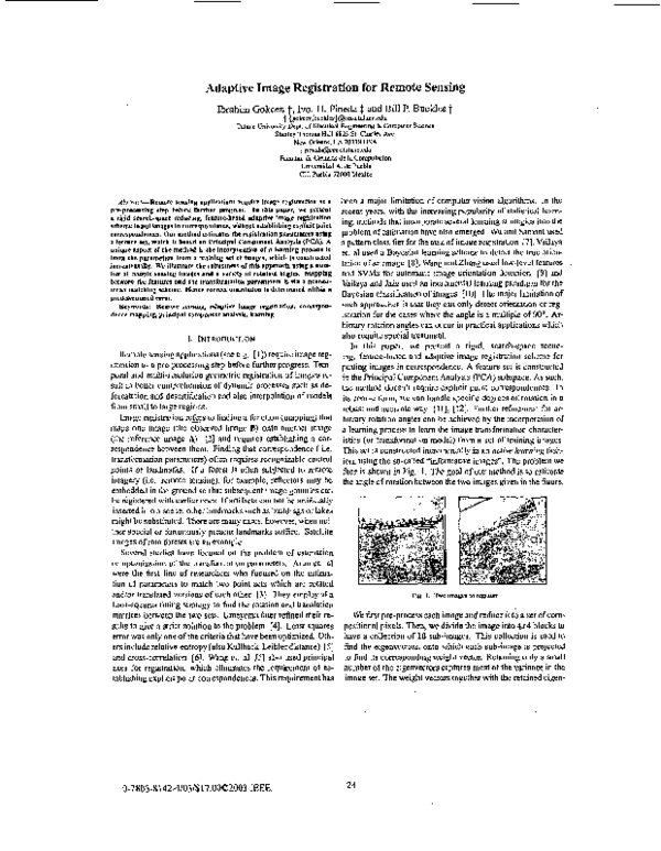 (PDF) Adaptive Image Registration for Remote Sensing