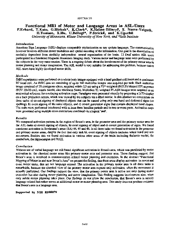 (PDF) Functional MRI of motor and language areas in ALS-users
