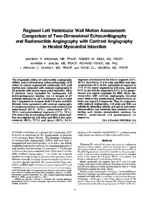 (PDF) Regional left ventricular wall motion assessment: Comparison of ...