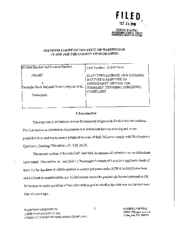 (PDF) Recent Quiet Title and Statute of Limitations Brief Scott